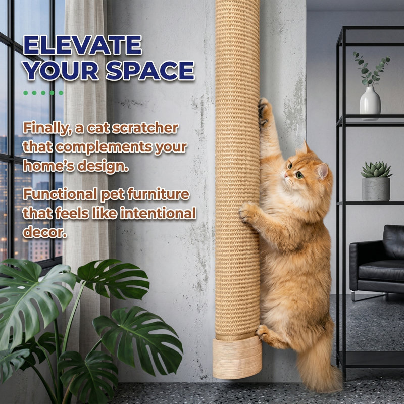 Tucker Murphy Pet™ Wall-Mounted Large Cat Scratcher, Refillable